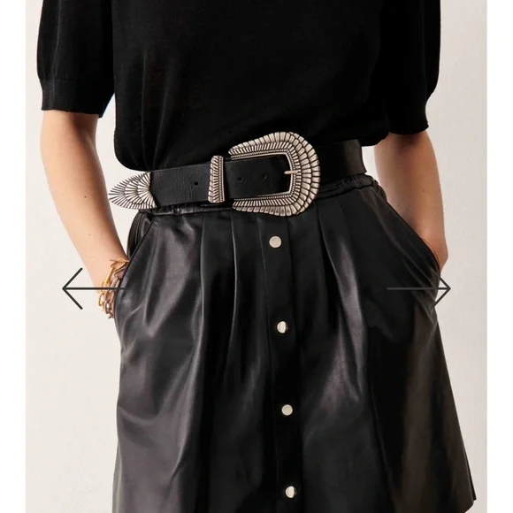 BA&SH genuine leather skirt NWTlamb skin super soft size M